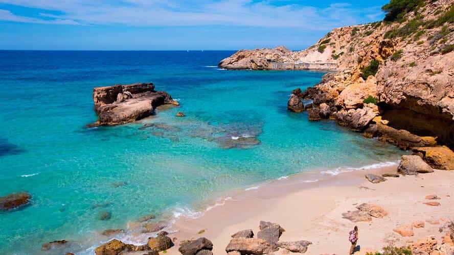 Cala Tarida -best beaches in Ibiza