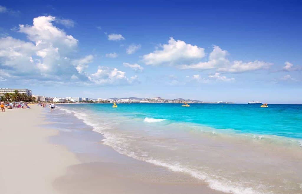 Playa d'en Bossa best beaches in Ibiza